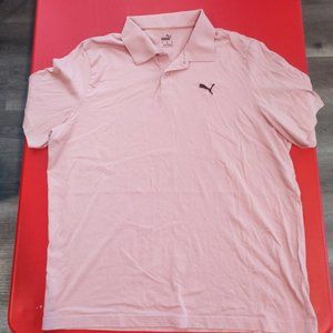 Puma athletic polo shirt light pink men's size XL